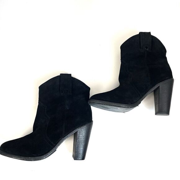 Joie Monte Western Suede Ankle Booties Size 35 - Picture 5 of 13